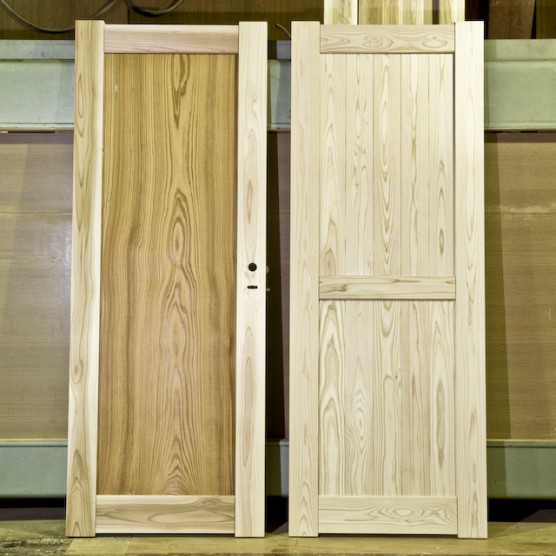 国産材の木製ドアの作り方 オーダーメイド 守谷インテリア木工所